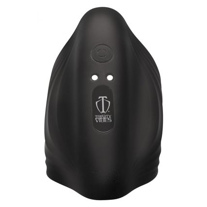 10X Pleasure Stroke Vibrating Silicone Penis Sleeve Male Masturbator Rechargeabl