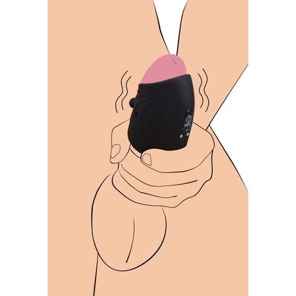 10X Pleasure Stroke Vibrating Silicone Penis Sleeve Male Masturbator Rechargeabl