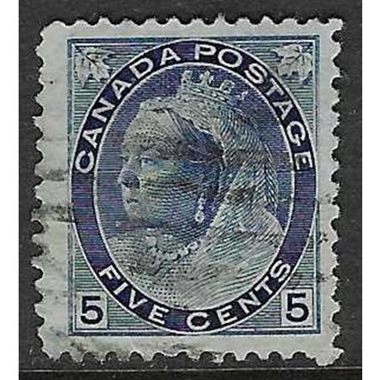 CANADA 1898-1902 QUEEN VICTORIA 5c USED SG157
