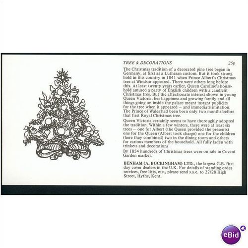 Benham Silk FDC 1980 - Xmas Traditional Decors 10p