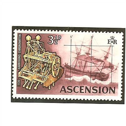 Ascension QEII 1971 Space 3½p HMS Deptford Unmounted Mint NHM SG 140 Sc143 stamp