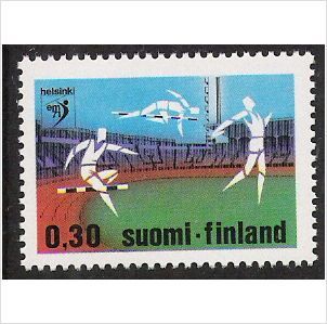 Mi 693: 30 p. European Athletic Championships, Helsinki.