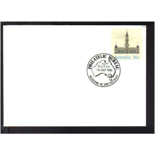 1986 AUSTRALIA FDC COLLINGWOOD TOWN HALL "MELBOURNE"