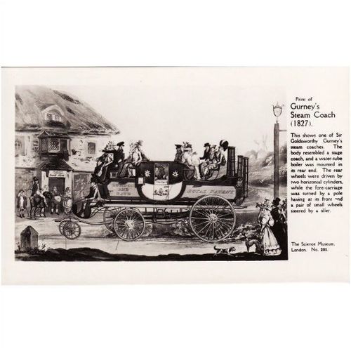 RP Postcard Gurney's Steam Road Coach 1827 Science Museum Real Photo Print