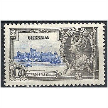 Grenada 1935 SG146 1d Ultramarine & Grey Silver Jubilee Mounted Mint .. .
