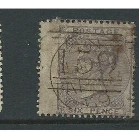 victoria stamps sg70 sg 70 6d pale lilac cds c£95 see