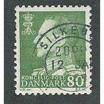 DEN 1961 80o 'KING FREDERIK IX' FINE USED (EBID43-007)