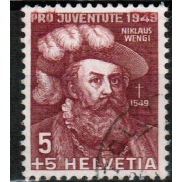 1948 Switzerland - Niklaus Wengi 5 + 5c - Sc#B187 used