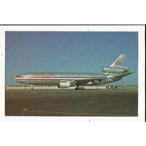Aviation AMERICAN DC10-10 Postcard by AeroGem (0703)