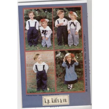 Sailor Shirt and Dress Shirt Pattern 2 - 6 Dress 2 - 6 NO PANTS Sewing