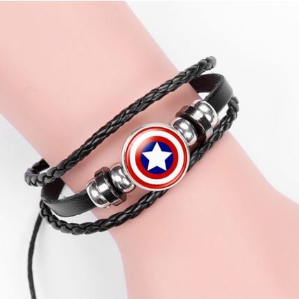 Cool Marvel Superhero Wristband Leather Wrist Bands Bracelet Strap UK Stock