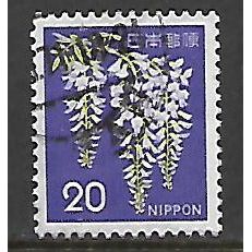 JAPAN 1966 20y FUJI WISTERIA GREEN & VIOLET SG1052 FINE USED