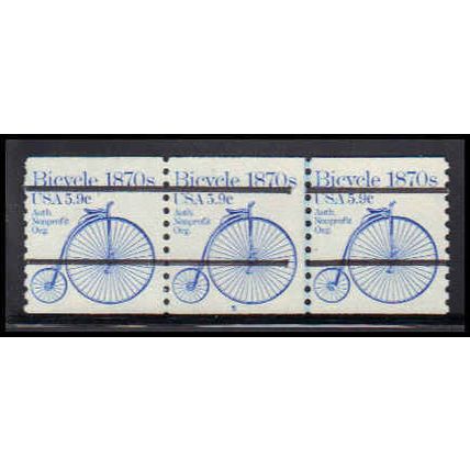 1901a 5.9c Bicycle Fine MNH Dry Gum PNC 5/3 Line Gap PA2319
