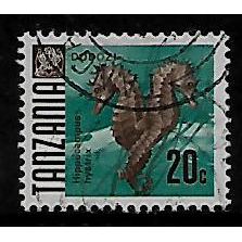 TANZANIA 1967 FISHES 20c THORNY SEA HORSE SG 145 FINE USED#