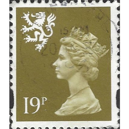 SCOTLAND, Queen Elizabeth II, Machin, brown olive 1993, 19p, #3
