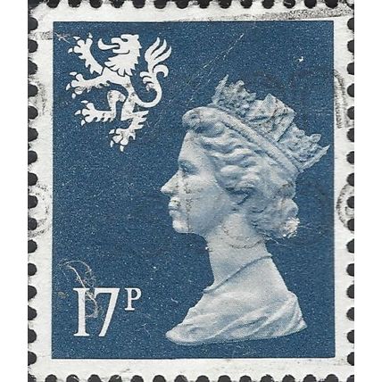SCOTLAND, Queen Elizabeth II, Machin, dark blue 1990, 17p, #3