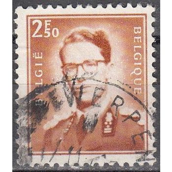 Belgique 1957 Michel 1075YII O Cote (2008) 0.25 € Roi Baudouin Cachet rond