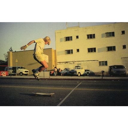 Calafornia Skateboarder Surfer in Circus Traffic Stunt Plain Back Postcard