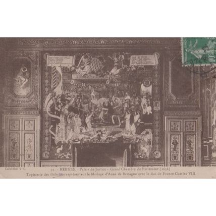 Rennes Palais De Justice Parliament French Antique Postcard