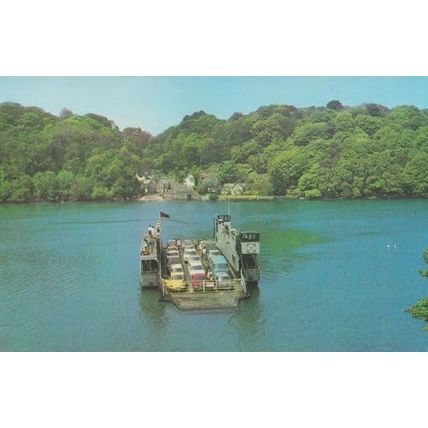 The Ferry King Harrys Reach River Fal Cornwall 1970s Postcard