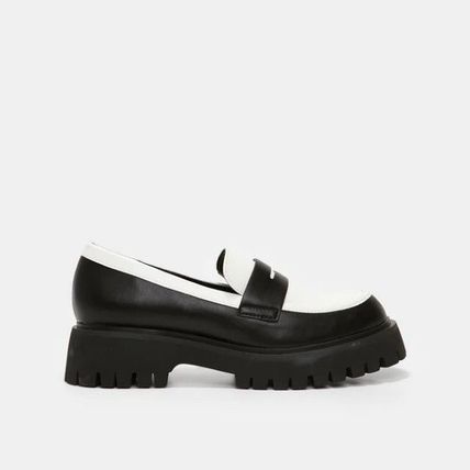 KOI VEGAN BIRCH MONOCHROME LOAFERS - BLACK/WHITE SIZE 6