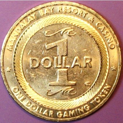 Mandalay Bay. $1 Casino Token. Las Vegas, NV. F94.