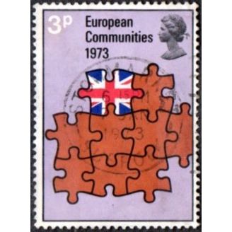 1973 Britains Entry Into Europeaan Community. 3p Value. Very Fine Used