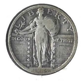 1924 US Standing Liberty Quarter VG/F