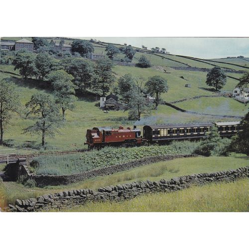 Colour Postcard - Ivatt 2-6-2t Locomotive 41241 on Worth Valley Railway