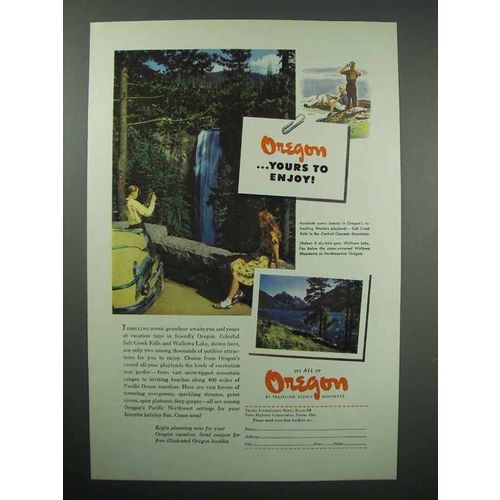 1948 Oregon Tourism Ad