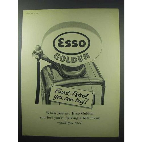 1960 Esso Golden Petrol Ad - Finest You Can Buy