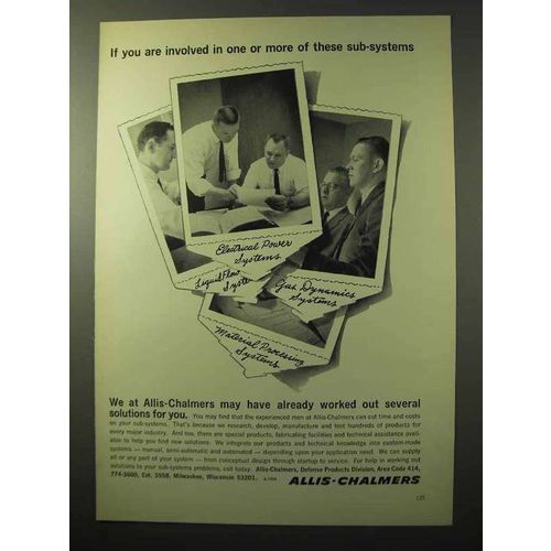 1964 Allis-Chalmers Sub-Systems Ad - Involved