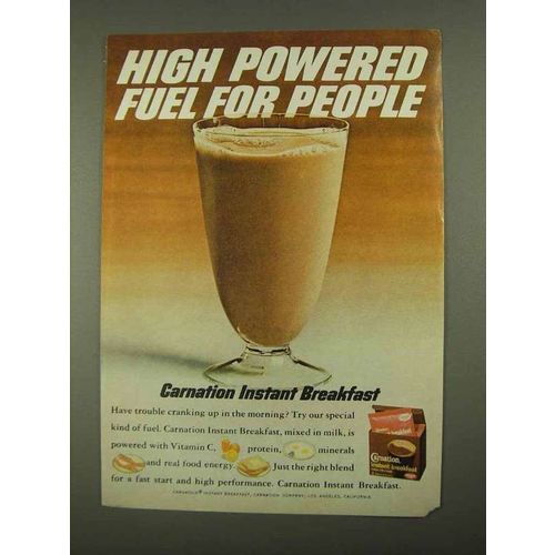 1968 Carnation Instant Breakfast Ad - Fuel for People