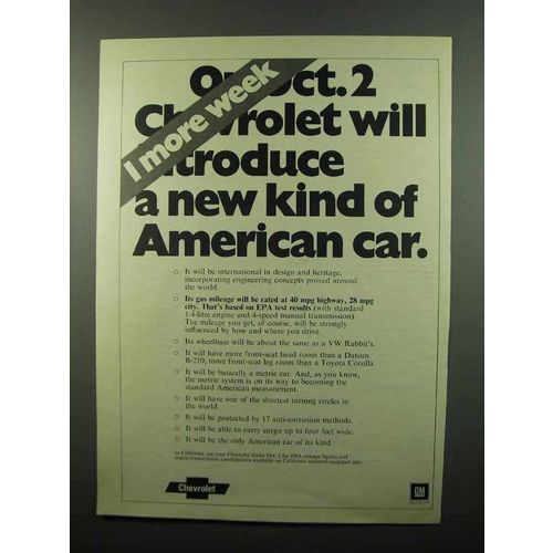 1975 Chevrolet Ad - A New Kind of American Car