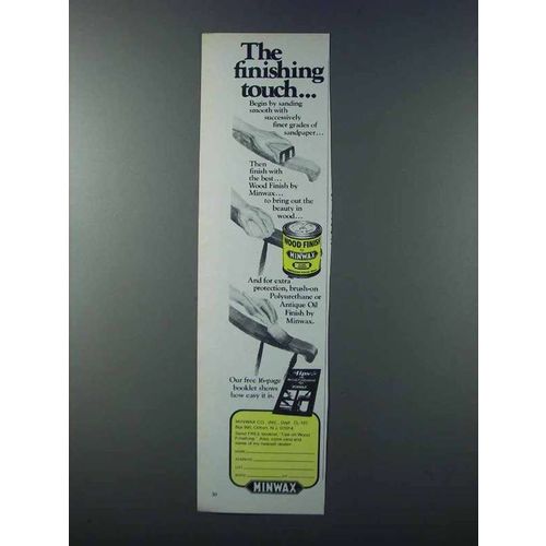 1981 Minwax Wood Finish Ad - The Finishing Touch