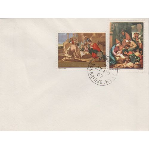 GB 1967 Christmas pair FDC Tonbridge pm see rest