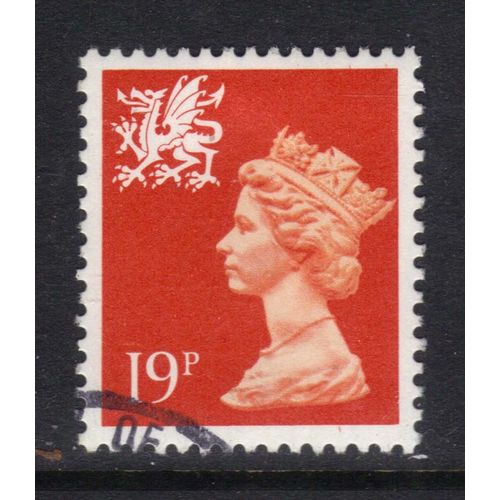 Wales GB 1988 19p Bright Orange Red Machin SG W 50 ( F808 )