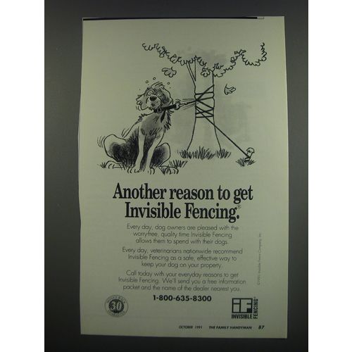 1991 Invisible Fencing Ad - Another reason to get Invisible Fencing.