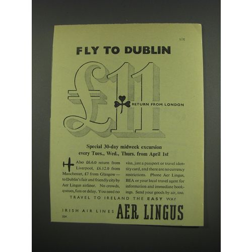 1949 Aer Lingus Irish Air Lines Ad - Fly to Dublin