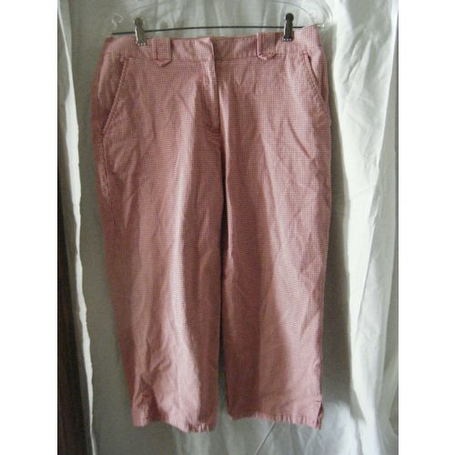 Liz Claiborne Villager Red & White Check Stretch Capri Pants - Size 10