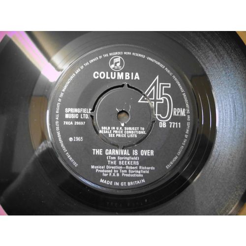 7" 1965. THE SEEKERS.THE CARNIVAL IS OVER, DB 771 .WE SHALL NOT BE MOVED.EXCELL