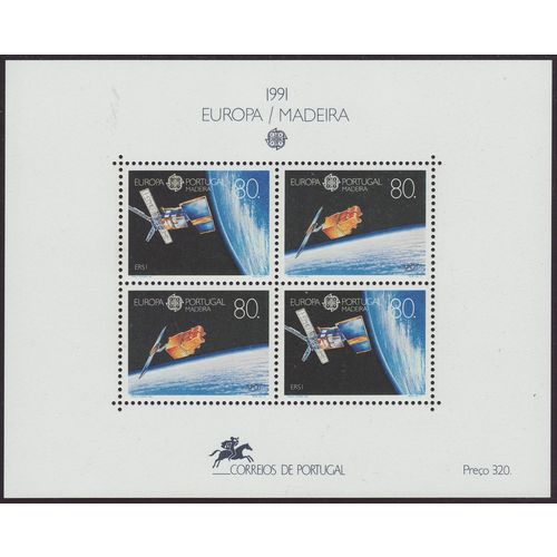 Madeira 1991 SG MS279 UMM Minisheet - Europa/CEPT/Space (B-489)