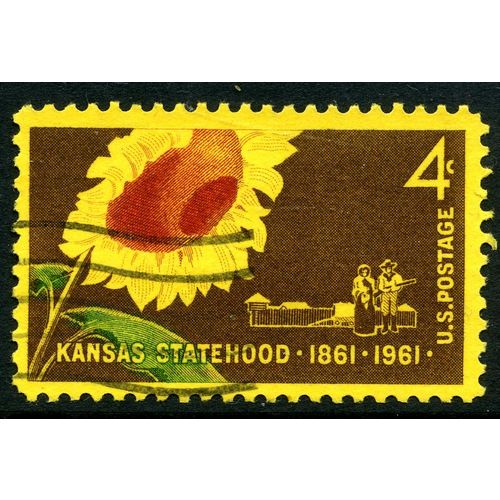 USA 1961 Kansas Statehood Centennial, 4c, Scott 1183, Used