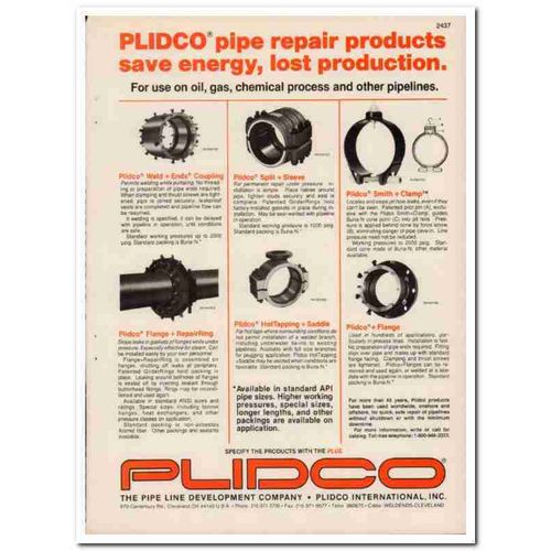 Pipe Line Development Company 1993 Vintage Catalog Oil Plidco Repair