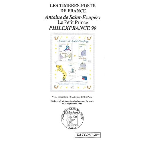 Les Timbres-Poste de France: Antoine de Saint-Exupéry: Le Petit Prince.