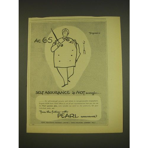 1963 Pearl Assurance Ad - At 65 Self assurance is not enough
