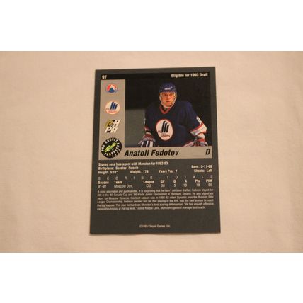 Anatoli Fedotov 1993 Classic Pro Hockey Prospects NO. 97