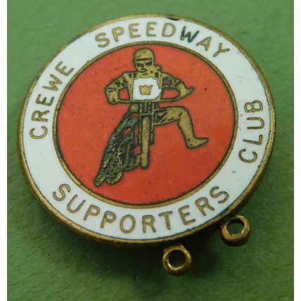 Vintage Crewe Speedway Supporters Club Metal Enamel Pin Badge