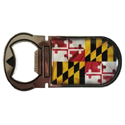 Maryland Flag Metal Bottle Opener Fridge Magnet