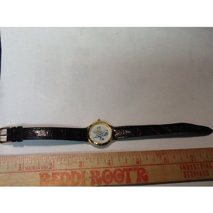 Angel In Blue On Face Of Wrist Watch.